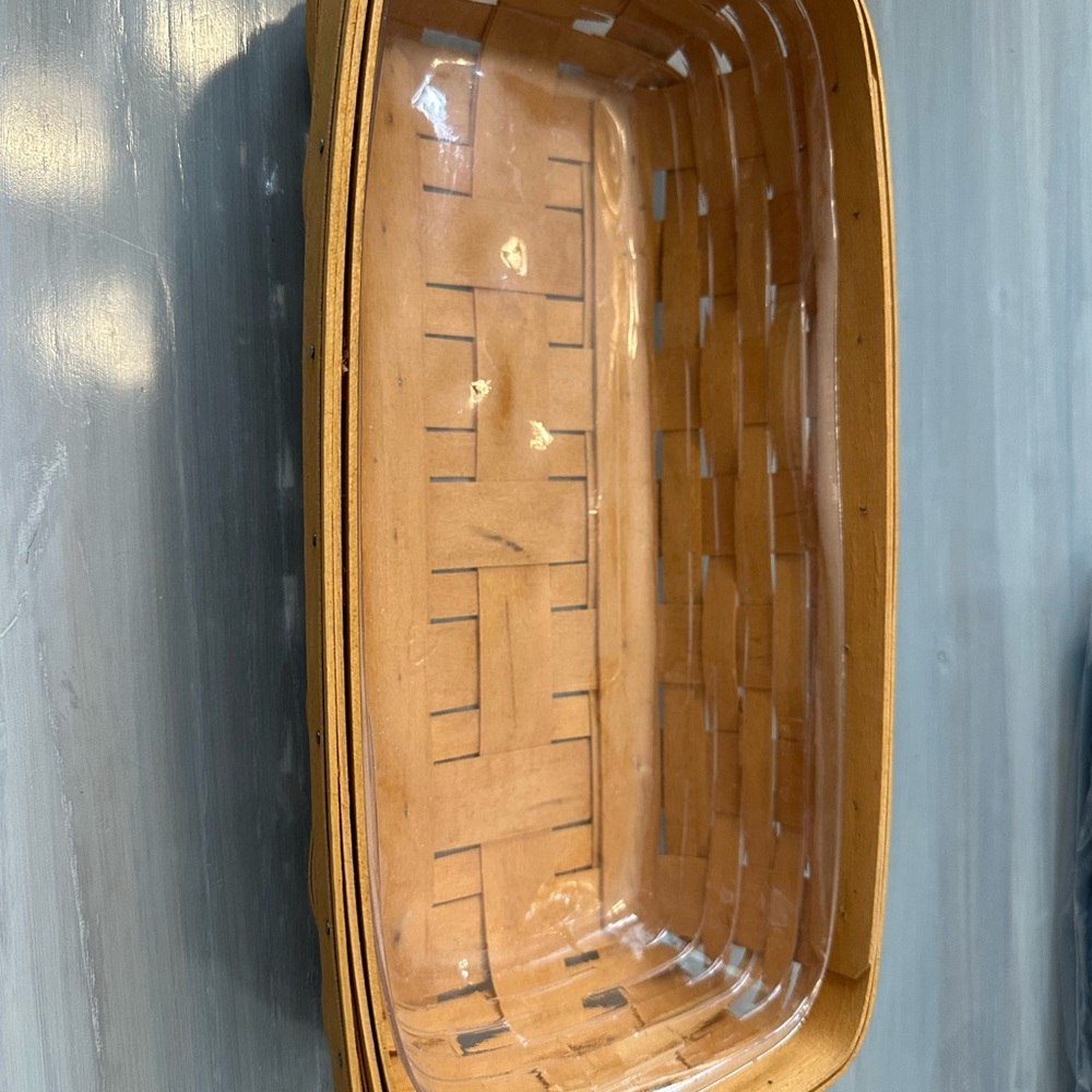 Longaberger Woven Rectangular Basket with liner